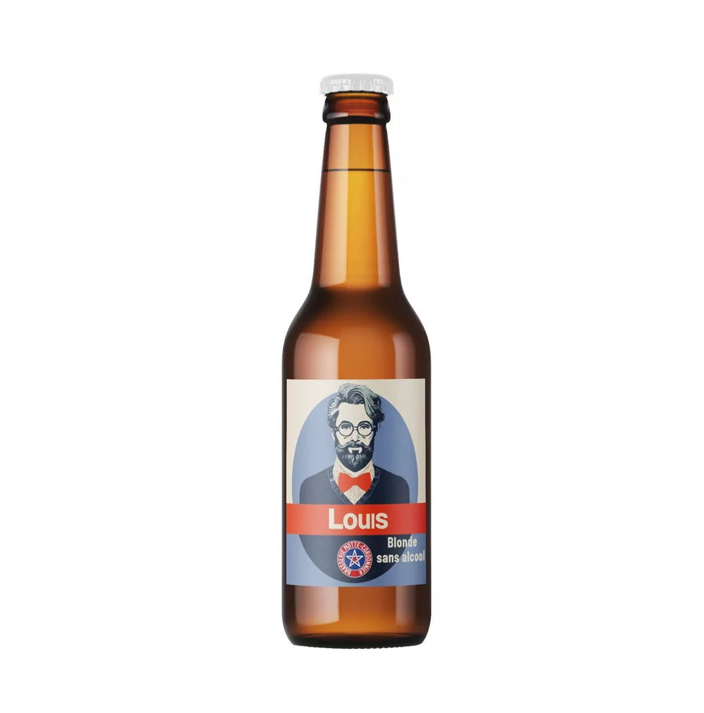 Bière blonde Louis 0° Motte Cordonnier 0,5% - 33 cl