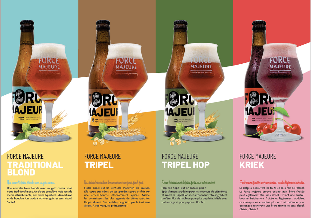 Bière blonde Force Majeure 0,5% sans alcool