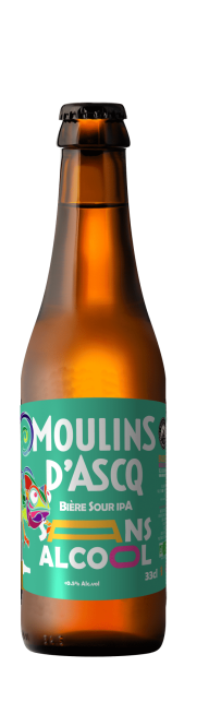 Bière Sour IPA Moulins d'Ascq sans alcool 0,5%